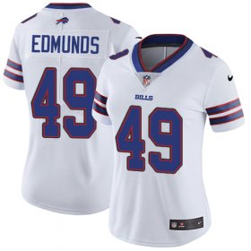 Wholesale Cheap Nike Bills #49 Tremaine Edmunds White Women\'s Stitched NFL Vapor Untouchable Limited Jersey