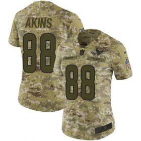 Wholesale Cheap Nike Texans #88 Jordan Akins Camo Women\'s Stitched NFL Limited 2018 Salute To Service Jersey