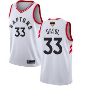 Wholesale Cheap Raptors #33 Marc Gasol White 2019 Finals Bound Basketball Swingman Association Edition Jersey