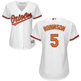 Wholesale Cheap Orioles #5 Brooks Robinson White Home Women\'s Stitched MLB Jersey