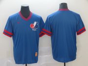 Wholesale Cheap Montreal Expos Blank Blue Nike Retro Authentic Stitched MLB Jersey