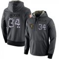 Wholesale Cheap NFL Men's Nike Oakland Raiders #34 Bo Jackson Stitched Black Anthracite Salute to Service Player Performance Hoodie