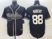 Wholesale Cheap Men's Chicago White Sox #88 Luis Robert Black Cool Base Stitched Baseball Jersey