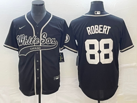 Wholesale Cheap Men\'s Chicago White Sox #88 Luis Robert Black Cool Base Stitched Baseball Jersey