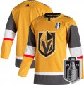 Wholesale Cheap Men's Vegas Golden Knights Blank Gold 2023 Stanley Cup Final Stitched Jersey