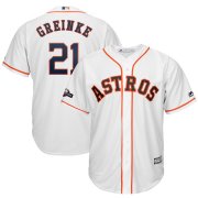 Wholesale Cheap Houston Astros #21 Zack Greinke Majestic 2019 Postseason Official Cool Base Player Jersey White