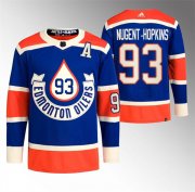 Cheap Men's Edmonton Oilers #93 Ryan Nugent-Hopkins 2023 Royal Heritage Classic Primegreen Stitched Jersey