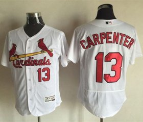 Wholesale Cheap Cardinals #13 Matt Carpenter White Flexbase Authentic Collection Stitched MLB Jersey