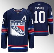 Cheap Men's New York Rangers #10 Artemi Panarin Navy Stitched Jersey