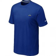 Wholesale Cheap Nike Los Angeles Chargers Chest Embroidered Logo T-Shirt Blue