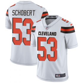 Wholesale Cheap Nike Browns #53 Joe Schobert White Men\'s Stitched NFL Vapor Untouchable Limited Jersey