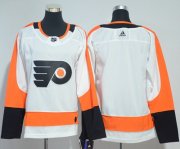 Wholesale Cheap Adidas Flyers Blank White Road Authentic Women's Stitched NHL Jersey