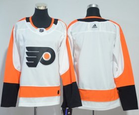 Wholesale Cheap Adidas Flyers Blank White Road Authentic Women\'s Stitched NHL Jersey