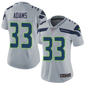 Wholesale Cheap Nike Seahawks #33 Jamal Adams Grey Alternate Women\'s Stitched NFL Vapor Untouchable Limited Jersey