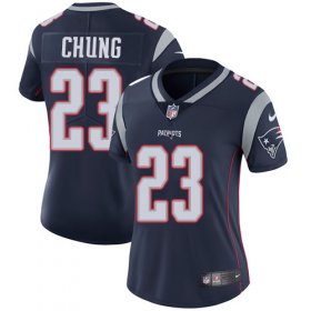 Wholesale Cheap Nike Patriots #23 Patrick Chung Navy Blue Team Color Women\'s Stitched NFL Vapor Untouchable Limited Jersey