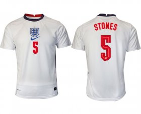Wholesale Cheap Men 2020-2021 European Cup England home aaa version white 5 Nike Soccer Jersey