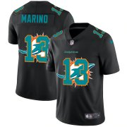 Wholesale Cheap Miami Dolphins #13 Dan Marino Men's Nike Team Logo Dual Overlap Limited NFL Jersey Black