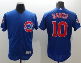 Wholesale Cheap Cubs #10 Ron Santo Blue Flexbase Authentic Collection Stitched MLB Jersey