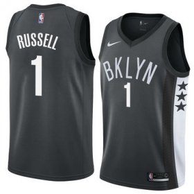 Wholesale Cheap NBA Brooklyn Nets #1 Dangelo Russell Jersey 2017-18 New Season Black Jerseys