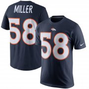Wholesale Cheap Denver Broncos #58 Von Miller Nike Player Pride Name & Number T-Shirt Navy