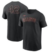 Wholesale Cheap San Francisco Giants Nike Jackie Robinson Day Team 42 T-Shirt Black