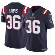 Cheap Men's New England Patriots #36 Kevin Harris Navy 2023 F.U.S.E. Vapor Limited Football Stitched Jersey