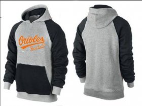 Wholesale Cheap Baltimore Orioles Pullover Hoodie Grey & Black