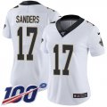 Wholesale Cheap Nike Saints #17 Emmanuel Sanders White Women's Stitched NFL 100th Season Vapor Untouchable Limited Jersey