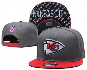 Wholesale Cheap Chiefs Team Logo Gray Red Adjustable Hat TX
