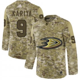Wholesale Cheap Adidas Ducks #9 Paul Kariya Camo Authentic Stitched NHL Jersey