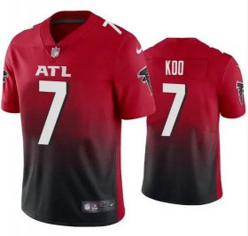 Wholesale Cheap Men\'s Atlanta Falcons #7 Younghoe Koo Red Black Vapor Untouchable Limited Stitched Jersey