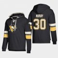Wholesale Cheap Pittsburgh Penguins #30 Matt Murray Black adidas Lace-Up Pullover Hoodie