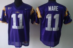 Wholesale Cheap LSU Tigers #11 Spencer Ware Purple Jersey
