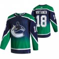 Wholesale Cheap Vancouver Canucks #18 Jake Virtanen Green Men's Adidas 2020-21 Reverse Retro Alternate NHL Jersey