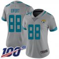 Wholesale Cheap Nike Jaguars #88 Tyler Eifert Silver Women's Stitched NFL Limited Inverted Legend 100th Season Jersey