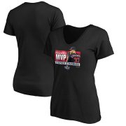 Wholesale Cheap Washington Nationals #37 Stephen Strasburg Majestic Women's 2019 World Series Champions MVP V-Neck T-Shirt Black