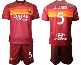 Wholesale Cheap Men 2020-2021 club Roma home 5 red Soccer Jerseys