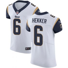 Wholesale Cheap Nike Rams #6 Johnny Hekker White Men\'s Stitched NFL Vapor Untouchable Elite Jersey
