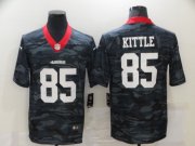 Wholesale Cheap Men's San Francisco 49ers #85 George Kittle 2020 Camo Limited Stitched Nike NFL Jersey