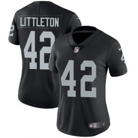 Wholesale Cheap Nike Raiders #42 Cory Littleton Black Team Color Women\'s Stitched NFL Vapor Untouchable Limited Jersey