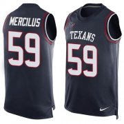 Wholesale Cheap Nike Texans #59 Whitney Mercilus Navy Blue Team Color Men's Stitched NFL Limited Tank Top Jersey