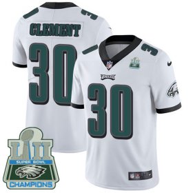 Wholesale Cheap Nike Eagles #30 Corey Clement White Super Bowl LII Champions Men\'s Stitched NFL Vapor Untouchable Limited Jersey