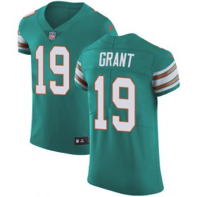 Wholesale Cheap Nike Dolphins #19 Jakeem Grant Aqua Green Alternate Men\'s Stitched NFL Vapor Untouchable Elite Jersey