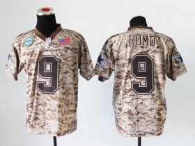 Wholesale Cheap Nike Cowboys #9 Tony Romo Camo Men\'s Stitched NFL New Elite USMC Jersey