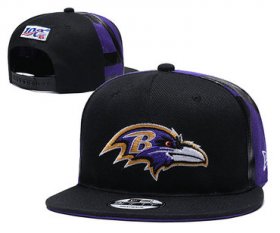 Wholesale Cheap Ravens Team Logo Black 2019 Draft 100th Season Adjustable Hat YD