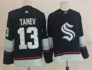 Wholesale Cheap Men's Seattle Kraken #13 Brandon Tanev Navy Blue Adidas Stitched NHL Jersey
