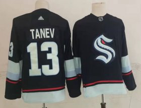 Wholesale Cheap Men\'s Seattle Kraken #13 Brandon Tanev Navy Blue Adidas Stitched NHL Jersey