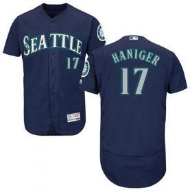 Wholesale Cheap Mariners #17 Mitch Haniger Navy Blue Flexbase Authentic Collection Stitched MLB Jersey