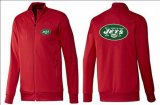 Wholesale Cheap NFL New York Jets Team Logo Jacket Red