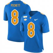 Wholesale Cheap Pittsburgh Panthers 8 Kenny Pickett Blue 150th Anniversary Patch Nike College Football Jersey